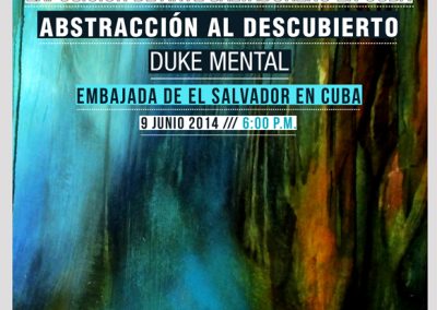 Afiche – abstracción al descubierto – David Duke Mental – El Salvador