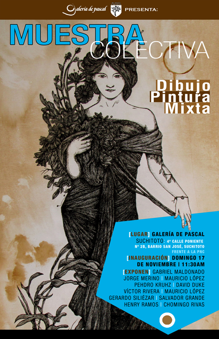 Afiche - Muestra colectiva - David Duke Mental - El Salvador