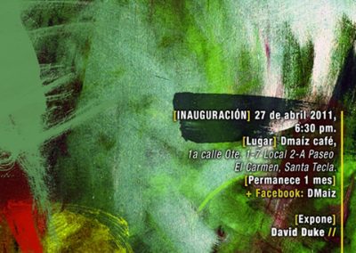 Afiche – Maíz raíz y espíritu – David Duke Mental – El Salvador
